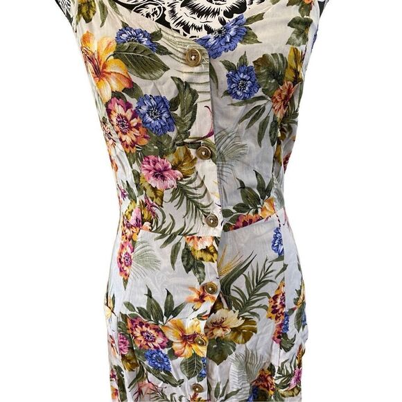 Xhilaration Button Up Floral Dress Sundress Flower Mini Dress - Picture 5 of 12